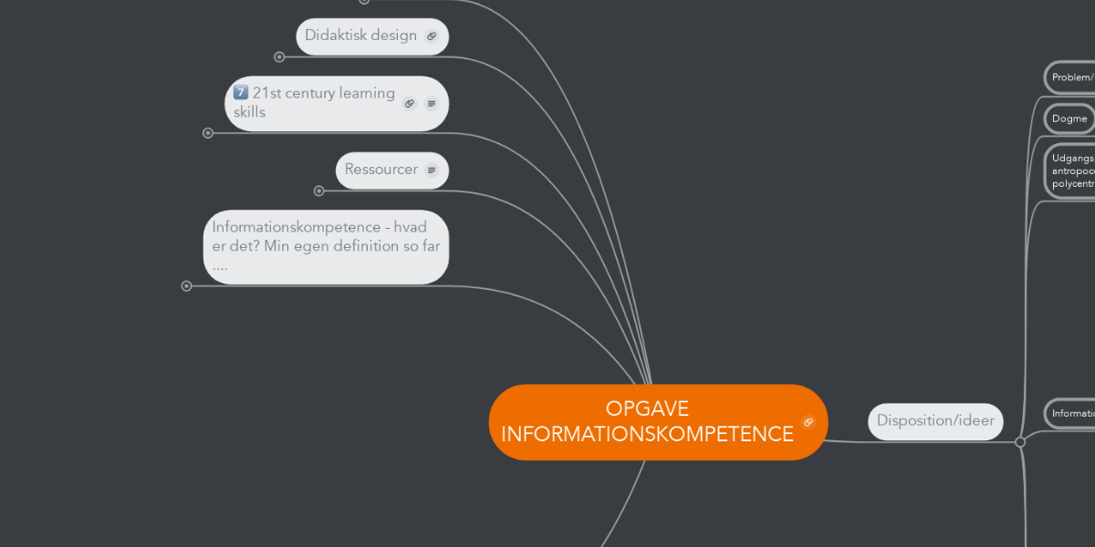 OPGAVE INFORMATIONSKOMPETENCE | MindMeister Mind Map