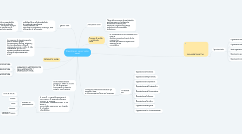 Mind Map: Organizacion y promocion social