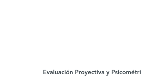 Mind Map: Evaluación Proyectiva y Psicométrica Infantil