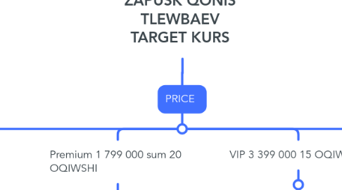 Mind Map: ZAPUSK QONIS TLEWBAEV TARGET KURS